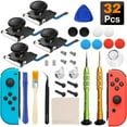 thumbnail image 1 of Joycons Joystick de Remplacement, Lot de 4, Trousse de Réparation pour Réparer la Dérive sur Manette de Jeu Switch, Switch Lite, Switch OLED - 32 en 1, 1 of 7