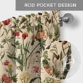 thumbnail image 6 of Vintage Plant Farmhouse Short Window Curtain Valances, Boho Botanical Flowers Green Leaf Ferns Rod Pocket Kitchen Valances for Living Room Bedroom Bathroom Cafe 54" x 18", 6 of 8