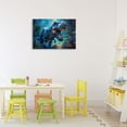 thumbnail image 3 of Stupell Industries Contemporary Blue Toned Dinosaur Roar Canvas Art, 24 x 16, by Creative Studio, 3 of 8