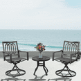 thumbnail image 6 of Kozyard Modern Classic Outdoor Metal Swivel Chairs  ( 2 Pack Dark Brown ), 6 of 6