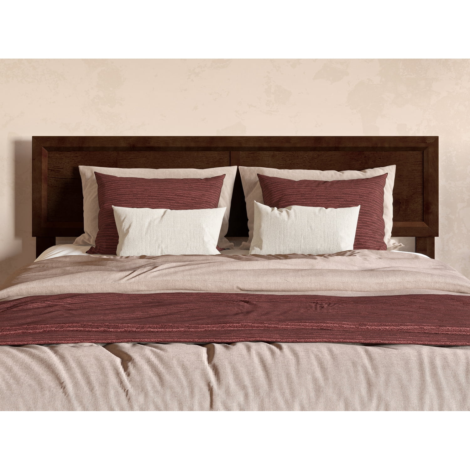 AFI Sophia Queen Sized Solid Hardwood Headboard in Walnut Brown