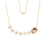 Sanrio Hello Kitty Girl's/Tween Personalized Necklace, 16" with 55 Letter Beads