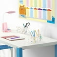 thumbnail image 6 of Pen Holder 4 Compartments Acrylic Pencil Cup Desktop Makeup Organizer Office Supplies Hand-drawn Cute Square, 6 of 7