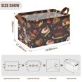 thumbnail image 7 of Yayeee Foldable Storage Basket for Shelves with Handles Waterproof Cloth Bins, Chocolate Cakes, 7 of 7