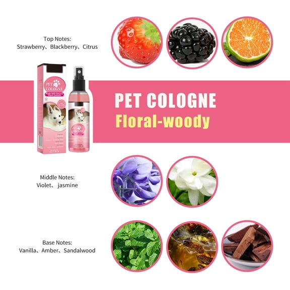 Dog Spray, Conditioning & Odor,Dog Odor Remover Perfume, For All Coat Types, 100ml/3.4 OZ