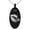 Black, variant on Stainless Steel Skull & Crossbones Kiss of Death Engraved Small Oval Charm Pendant Necklace