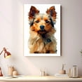 thumbnail image 2 of Australian Terrier Dog Art Canvas, Pet Wall, Polygon Art Print on Canvas Canvas, large wall art, bathroom wall art, Ready to Hang,Living Room,Bedroom ＆ Office, 2 of 4