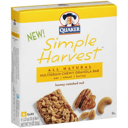Quaker Oats Simple Harvest Multigrain Chewy Granola Bar, 6 ea