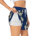 thumbnail image 2 of Bixox Women's Disco party Astronaut Dancing pattern 2 in 1 Running Shorts - Lightweight Athletic Workout Gym Yoga Shorts Liner with Pockets - XX-Large, 2 of 7