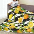thumbnail image 6 of Pofeuu Orange and Lemon Print Ultra-Soft Micro Fleece Blanket,for Bed Or Sofa,All Season Throw Blankets Flannel Blanket-50"x40", 6 of 7