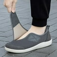 thumbnail image 6 of Men's Casual On Shoes Comfortable Non Walking Sneakers For Wide Feet Soft Sole Breathable Lightweight Loafer For Men Women Elderly Daily Wear 7.5 Grey, 6 of 8