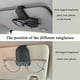 thumbnail image 3 of SZTXJ Sunglasses Holders (Black)for Car Sun Visor, Magnetic Leather Glasses Eyeglass Hanger Clip for Car, Ticket Card Clip Eyeglasses Mount, Car Visor, 3 of 5