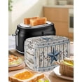 thumbnail image 4 of Texas Star Navy Blue Toaster Cover 2 Slice, Small Kitchen Appliance Covers, Farmhouse Vintage Art Wooden Toaster Oven Cover with Loop, Bread Machine Cover Polyester Dust Cover Protection, 4 of 4
