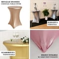 thumbnail image 3 of Efavormart 32" - Dia Gold Premium Metallic Spandex Highboy Cocktail Table Cover - Perfect for Wedding Ceremonies, Hotel or Pub, Coffee House, Indoor and Outdoor Events, Holiday Parties, 3 of 11