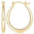 thumbnail image 1 of Pendientes tipo argolla de oro USESMTLE de 14 quilates para mujer, 20 mm de diámetro, 1 of 4