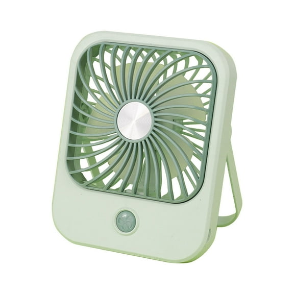 ChicYu USB Desk Fan with Foldable Stand Student Dormitory Necessary Air Circulator,Rechargeable Fan for Bedside Office Coolings Green