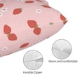 thumbnail image 3 of Honeii Hand Drawn Strawberry Print Pillow Cases,Plush Throw Pillow Covers,Decorative Pillowcase for Sofa, Couch, Living Room-20"x30", 3 of 6