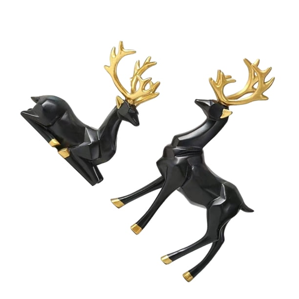 Monstrate de reno navideño, materiales de resina para un encanto duradero, elección de regalo, estilo único, exquisito Decoración del hogar negro