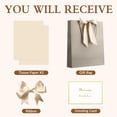 thumbnail image 3 of Medium Gift Bag with Ribbon and Greeting Card 2 Tissue Papers, Portable Paper Birthday Gift Bags with Handles, Elegant Present Bags for Valentines Day Wedding Party Supplies (Champagne), 3 of 4