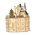 thumbnail image 4 of Calendario de adviento de madera, decoración navideña tradicional resistente con 24 cajones, decoración LED para el hogar para fiestas, festivales y, 4 of 10