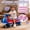 Blue + Red + Polypropylene, variant on 12V Kids ride on Electric Wiggle Car W/2-in-1 Smart Design,Controllable LED Lights,Flashing PU Wheels&Wide front auxiliary wheels,Triangular Stability Frame,5MPH Max Speed,Bluetooth Music,for kids 3-