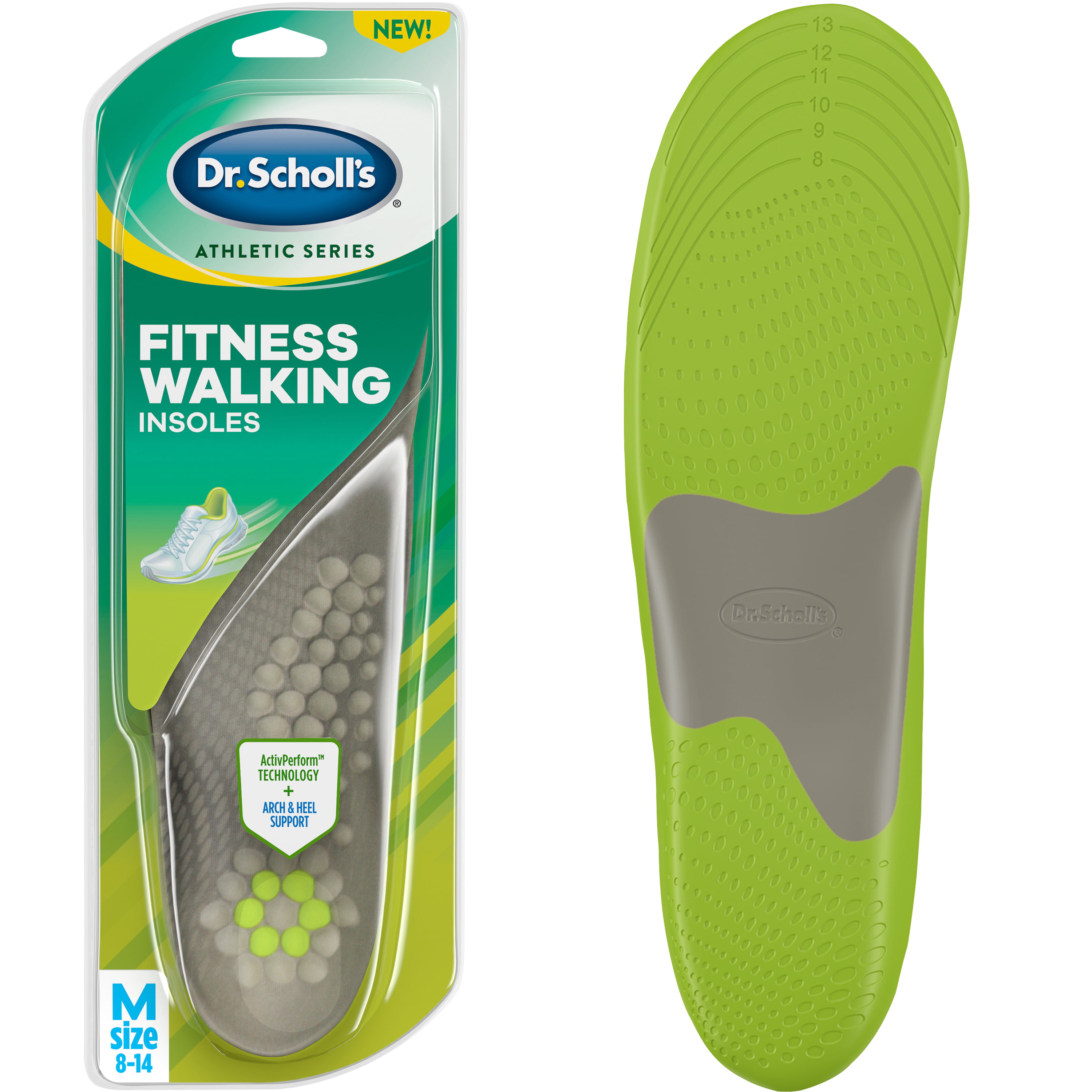 Dr. Scholl's Fitness Walking Insoles for Men (8-14) Inserts to Reduce ...