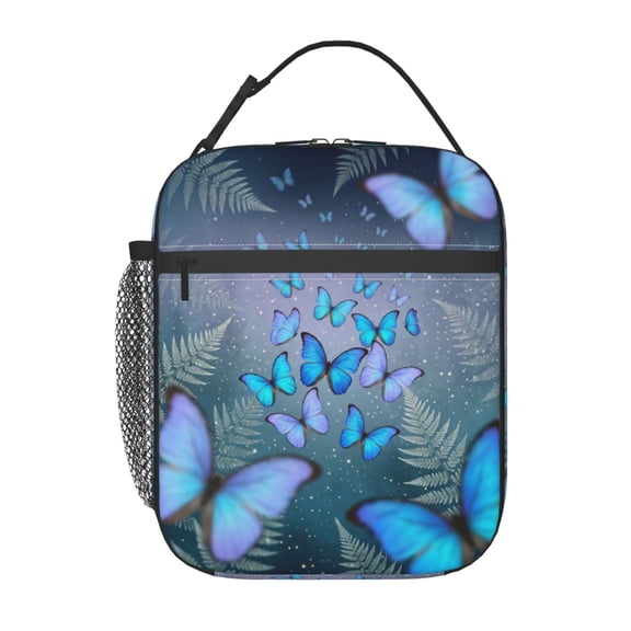 Butterfly Lunch Bag, Reusable Lunch Box Insulated For Keeping Food Cold, Suitable For Work, Office, And Picnic Travel