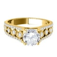 thumbnail image 2 of Mauli Jewels Engagement Rings for Women 0.75 Carat Halo Brilliant Cut Diamond Engagement Forever Ring Crafted in 4 prong14k Solid Yellow Gold, 2 of 7