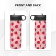 thumbnail image 3 of Honeii Strawberry Print 18 oz Insulated Water Bottle with Straw Lid, Stainless Steel Sports Water Bottles, Double Walled Vacuum, Leak Proof, 3 of 8