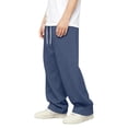 thumbnail image 4 of Baggy Sweatpants Boys Straight Leg Open Bottom Sweatpants with Pockets Teens Loose Fit Elastic Waist Sweat Pants 3-15Y, Navy, 4 of 9