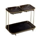 thumbnail image 2 of Organizador de tocador moderno de 2 niveles para cosméticos de baño Negro, 2 of 7