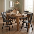 thumbnail image 5 of Dayalane Farmhouse Windsor Dining Chairs Set of 4, Solid Wood Spindle Back Dining Side Chairs, Mid-Century French Country Oak Kitchen Chairs for Dining Room Living Room Kitchen Restaurant, Black, 5 of 17