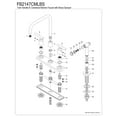 thumbnail image 3 of Kingston FB2147CMLBS Manhattan Two-Handle 8" Centerset Kitchen Faucet with Brass Sprayer, Brushed Brass, 3 of 4
