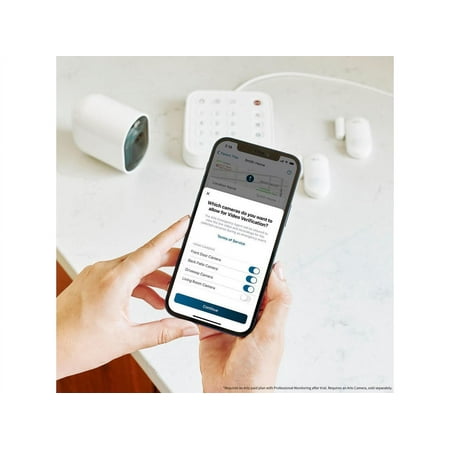 Arlo - Home Security System with Wired Keypad Sensor Hub and (2) 8-in-1 Sensors - White