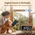 thumbnail image 6 of Retro Vintage Alarm Clock Radio with Wireless Charging, Dual Alarms, Large LED Display, 6 of 6
