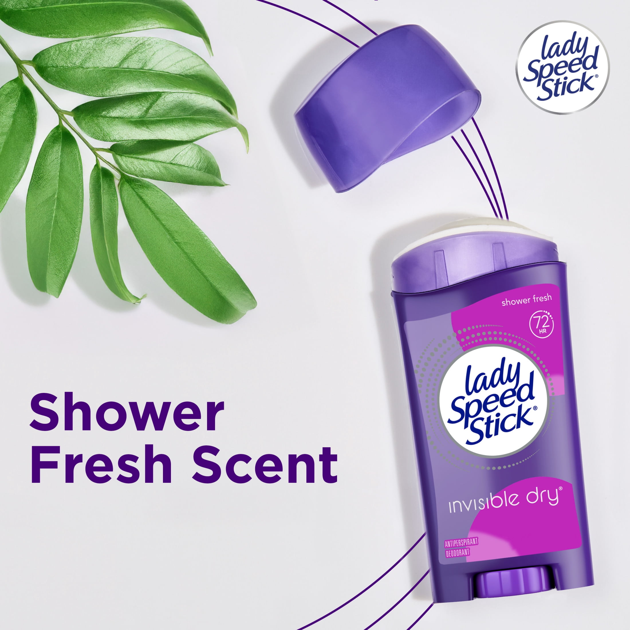 (3 pack) Lady Speed Stick Antiperspirant Deodorant for Women, Shower Fresh Scent, 2.3 oz Stick (2 Pack)