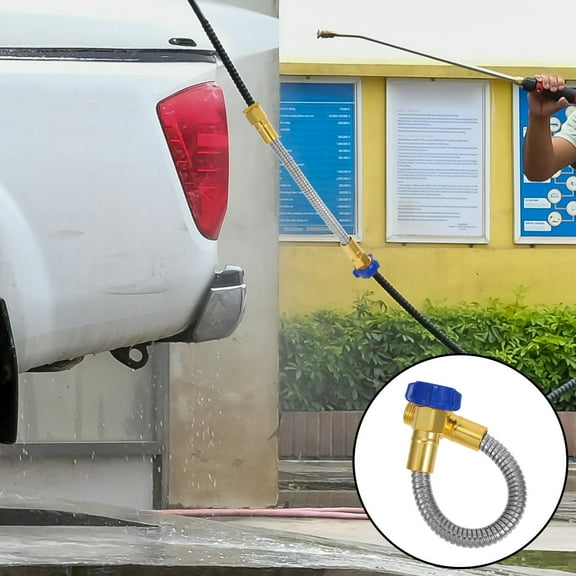 WRITWAA Heavy Duty Metal Garden Hose with Flexible Stainless Steel Tubing for Outdoor Use