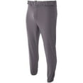 thumbnail image 4 of A4 Pro-Style Elastic Bottom Baseball Pant For Men in Graphite | N6178, 4 of 5