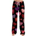 thumbnail image 5 of Resicozy Women's Valentine Pajama Pants Casual Long Pajama Lounge Pant Drawstring Sleepwear Heart Printed Design Red M, 5 of 7