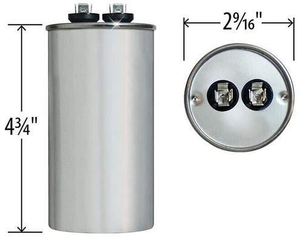 70 uF MFD x 440 VAC Round Genteq / GE Industrial Replacement