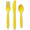 Creative Expressions 24-Pack Heavy-Duty Cutlery Assortment, Yellow