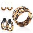 thumbnail image 1 of Ensemble de Boucles d'Oreilles Bracelet Acrylique Léopard Multi-Couches avec Boucles d'Oreilles Pendantes, 1 of 5