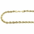 thumbnail image 3 of 10K Yellow Gold Mens Ladies D/C Hollow Rope Chain Necklace 7mm 24 Inches, 3 of 5