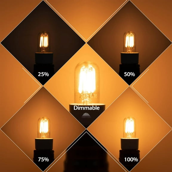 2 Pack E17 LED Candelabra Light Bulbs, Microwave Oven Light Bulbs, Over Stove Lights, Refrigerator 8206232A Replacement Bulb 2W(25W Incandescent Bulb Equivalent) Non-Dimmable Warm White