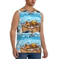 thumbnail image 2 of Daiia Animals on Noah's Ark Floating Printed Men's Tank Tops,Casual Soft Sleeveless Gym Muscle Shirts Bodybuilding Tee-Large, 2 of 8