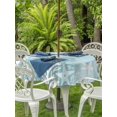 thumbnail image 3 of Outdoor Tablecloth with Umbrella Hole for Patio/Picnic/Party/Camping, Summer Ocean Starfish Waterproof Table Cloth Round Cover Washable, Coastal Coral Beach Conch Teal Green (Dia 60"), 3 of 9