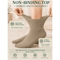 thumbnail image 4 of Comfello Circulatory Diabetic Ankle Socks for Men & Women – 3-Pack – Non-Binding, Extra Wide Moisture Wicking Cotton Socks, 4 of 7