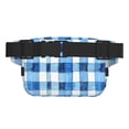 thumbnail image 4 of The Double-Layer Waist Bag Features A 6.3×9.1×2.8in Nylon Zipper And A Pull With A Zipper Compartment Cornflowerblue Checked Hand-Drawn Sketch_1, 4 of 8