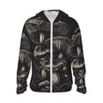 thumbnail image 1 of Vsdgher Imprimé Monochrome Champignon Sweat à Capuche pour Hommes Femmes, Manches Longues Protection Solaire Pêche Course Natation-Grand, 1 of 7