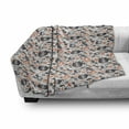 thumbnail image 3 of Sushi Soft Flannel Fleece Throw Blanket, Dishes Pattern with Shrimps Sushi Rolls and Wasabi Print, Cozy Plush for Indoor and Outdoor Use, 70" x 90", Black Salmon and Beige, by Ambesonne, 3 of 6